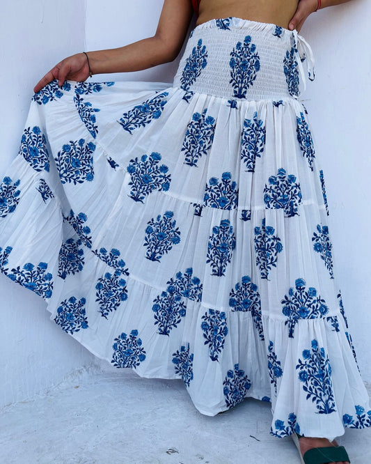 Blue flower skirt